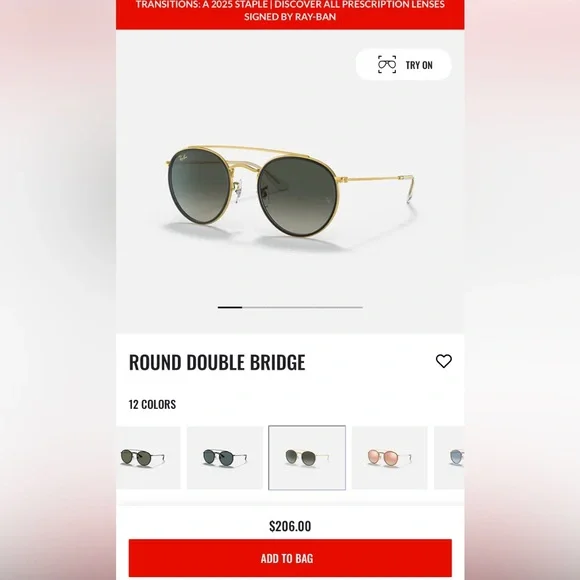 Ray-Ban Round Double Bridge Sunglasses